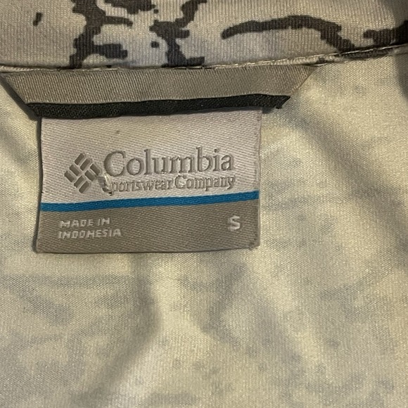 Columbia Sweater‎ Men Small White Camo Quarter Zip Pullover Sweatshirt Workout - Picture 3 of 8